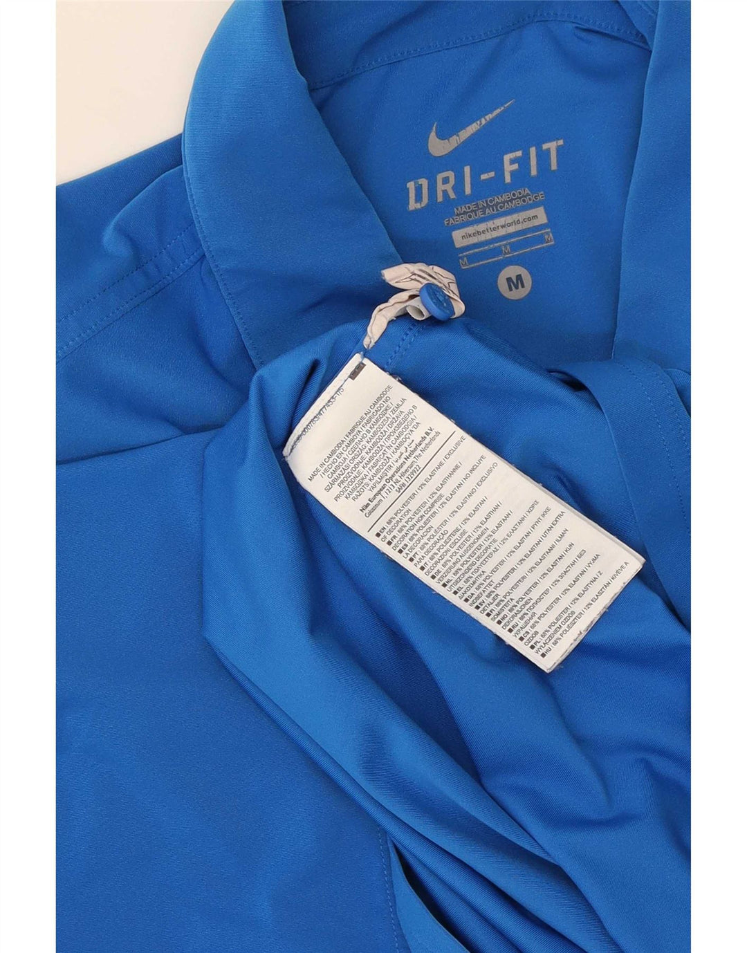 Camisa polo masculina Nike Dri Fit poliéster azul médio