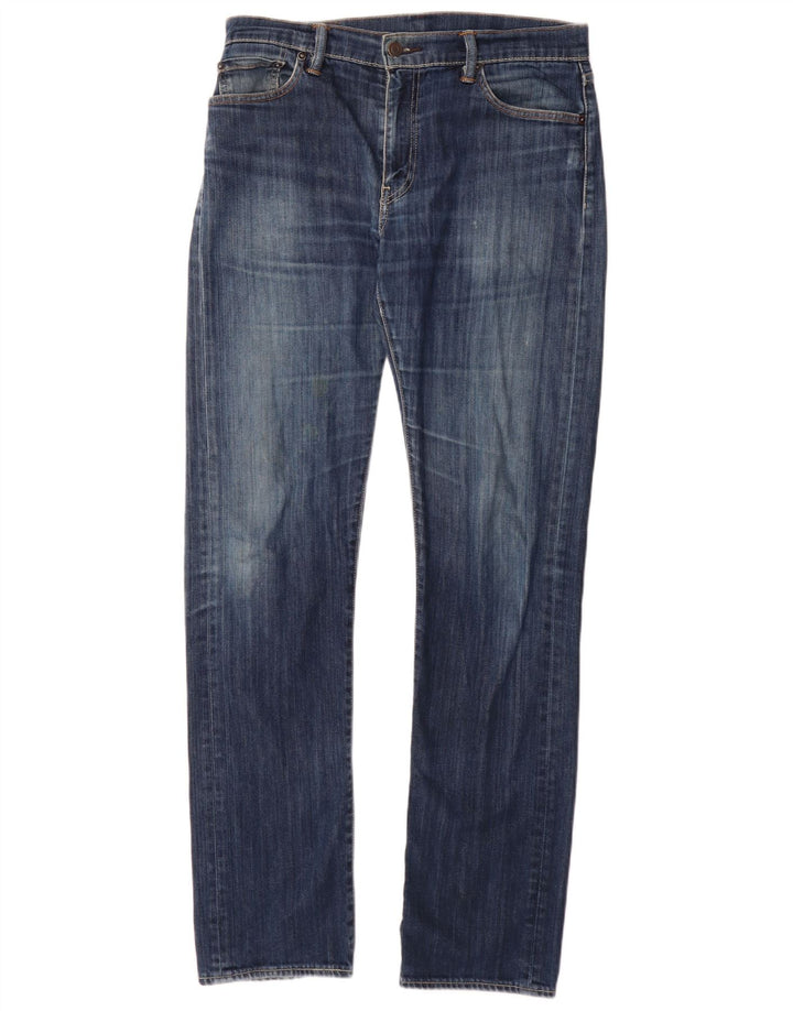 Levi's Masculino 504 Straight Jeans W34 L36 Azul Algodão