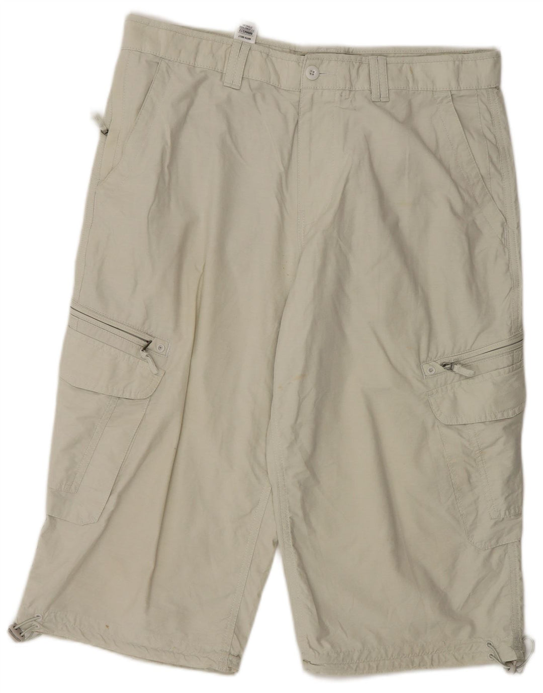 Bermuda cargo masculina Marks & Spencer W36 grande algodão bege