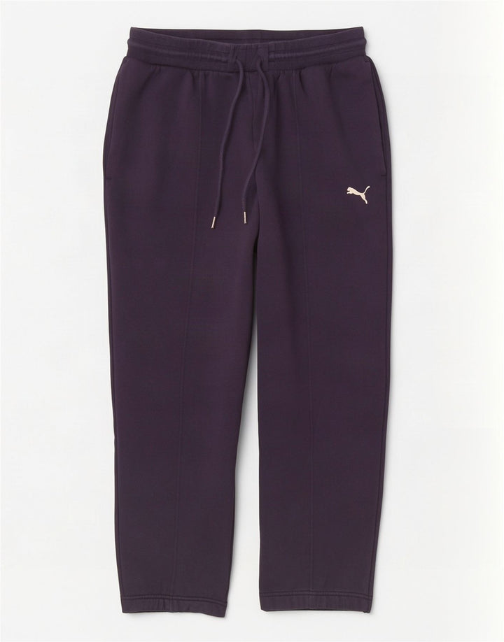 Calça de treino feminina Puma grande algodão azul marinho
