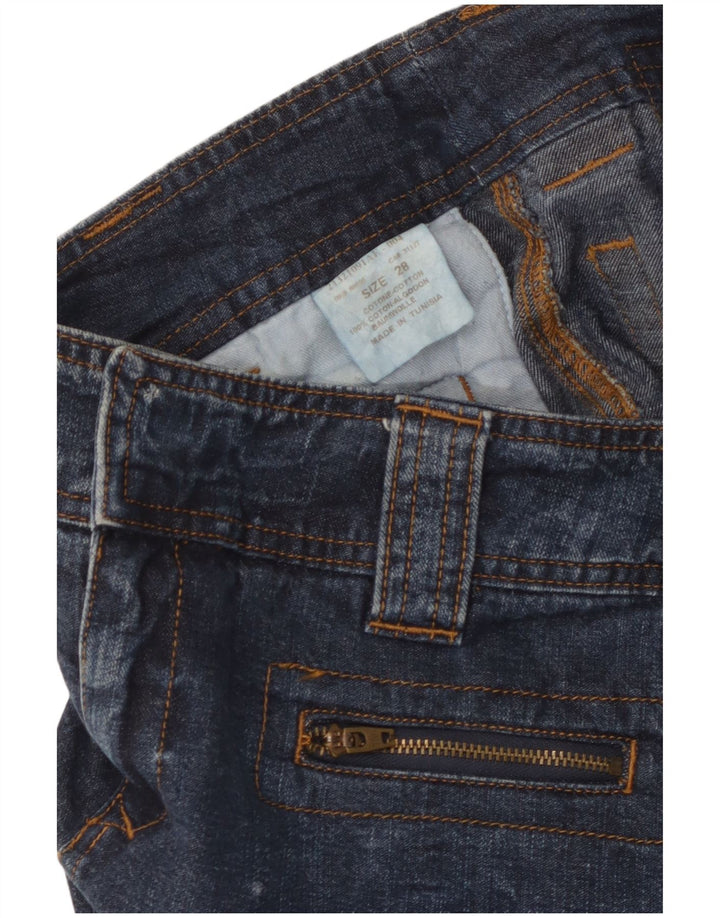 Saia jeans feminina Dkny W28 algodão azul médio
