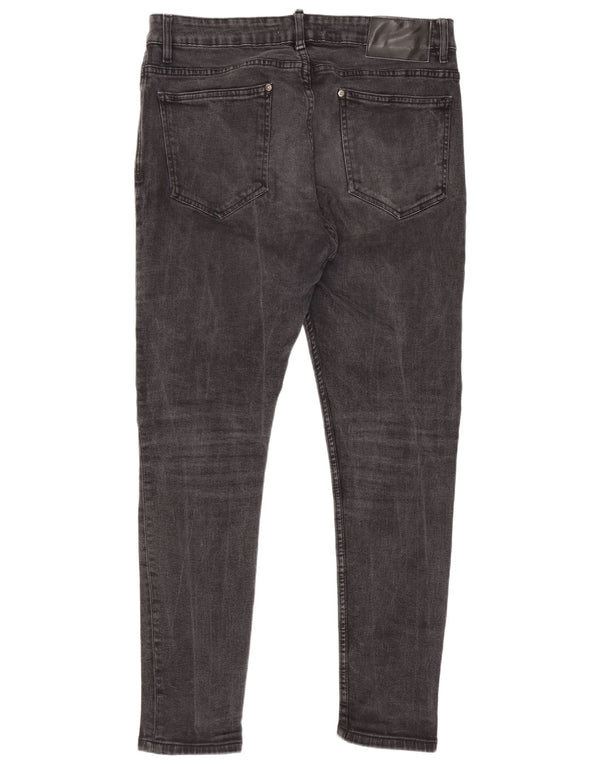 Zara Jeans Skinny Masculino WU 46 XL W36 L29 Cinza Algodão