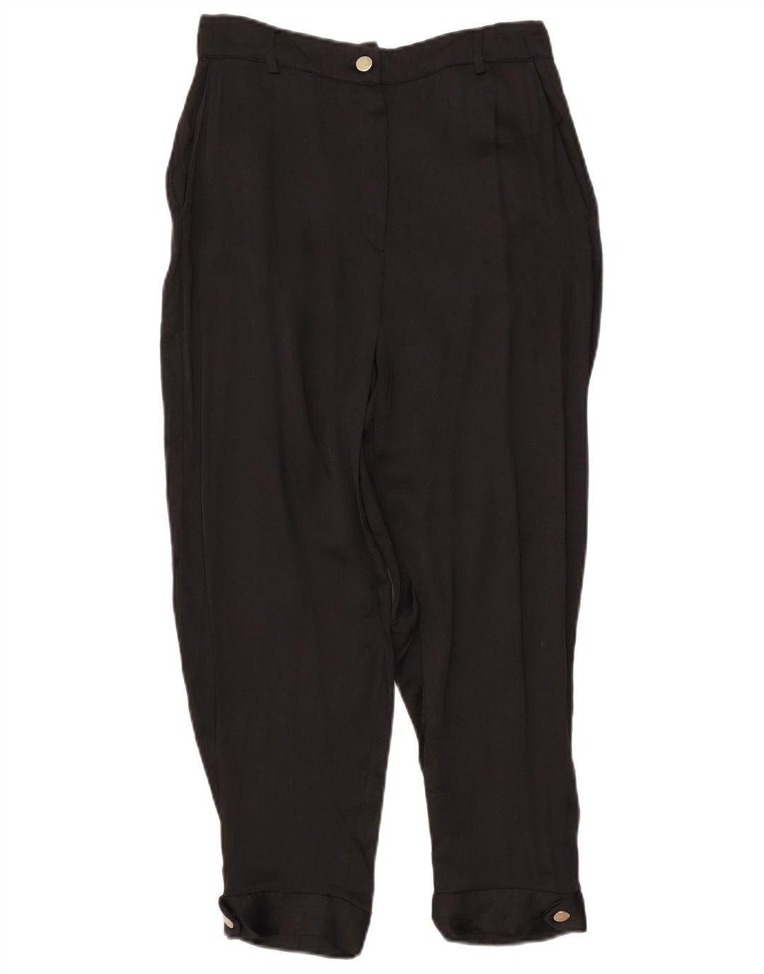 Calça feminina Zara cortada média W28 L25 preta viscose
