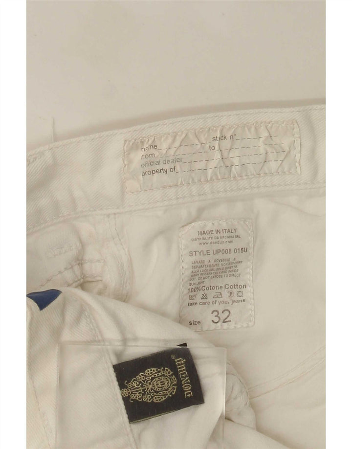 Dondup Jeans retos femininos W32 L29 algodão branco