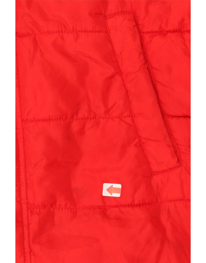 BENETTON Mens Hooded Padded Jacket IT 44 XS Red Polyester Vintage Benetton and Second-Hand Benetton from Messina Hembry 