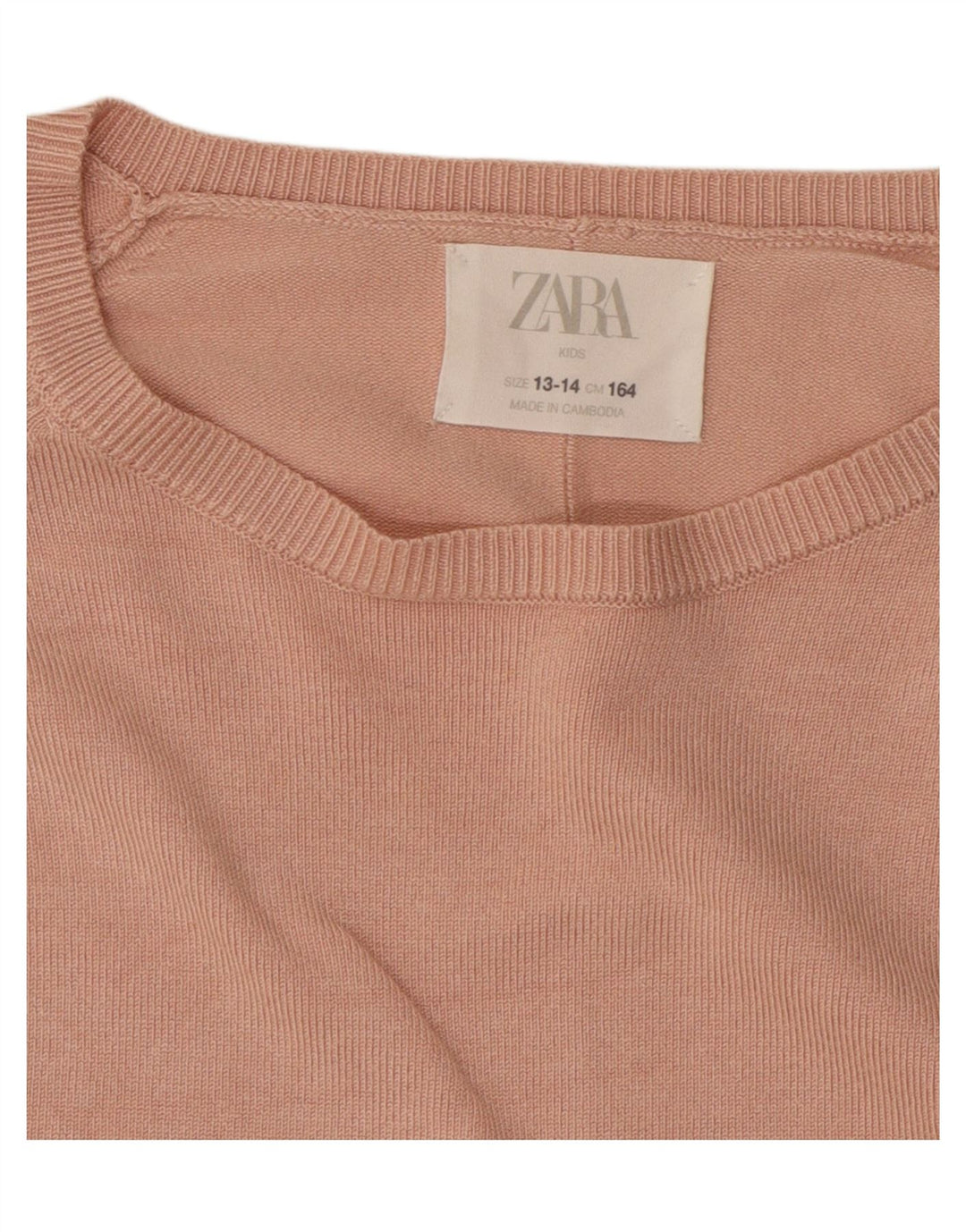 ZARA Suéter feminino com gola canoa 13-14 anos rosa