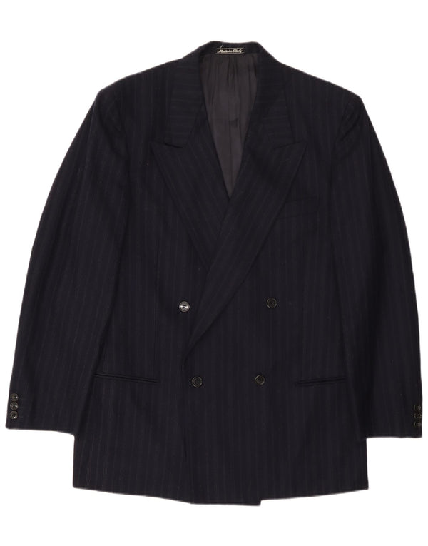 Jaqueta Blazer Masculina Giorgio Armani UK 38 Médio Azul Marinho Risca de Giz