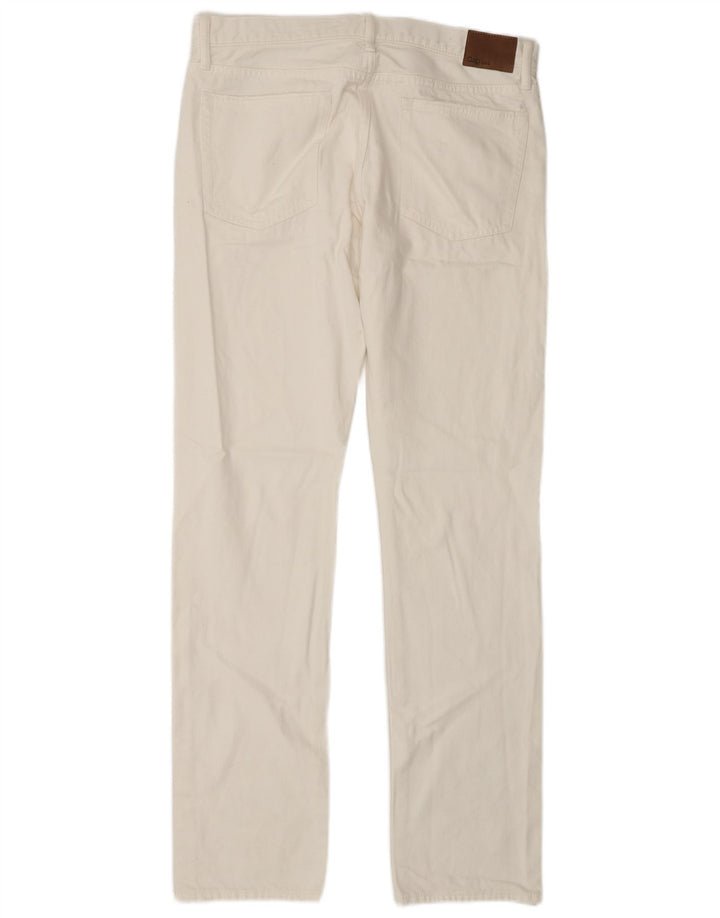 Gap Mens Slim Jeans W32 L34 Algodão Branco