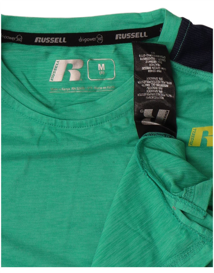 Russell Athletic Boys Camiseta Top 7-8 Anos Verde Médio Colorblock