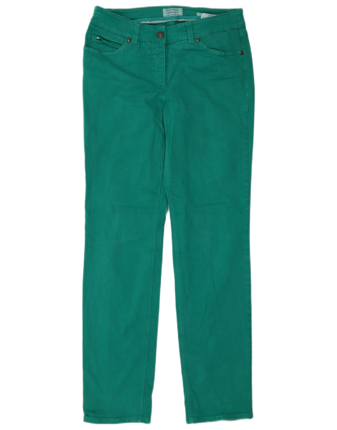 Roxy Jeans Slim Feminino Reino Unido 14 Grande W30 L30 Algodão Verde