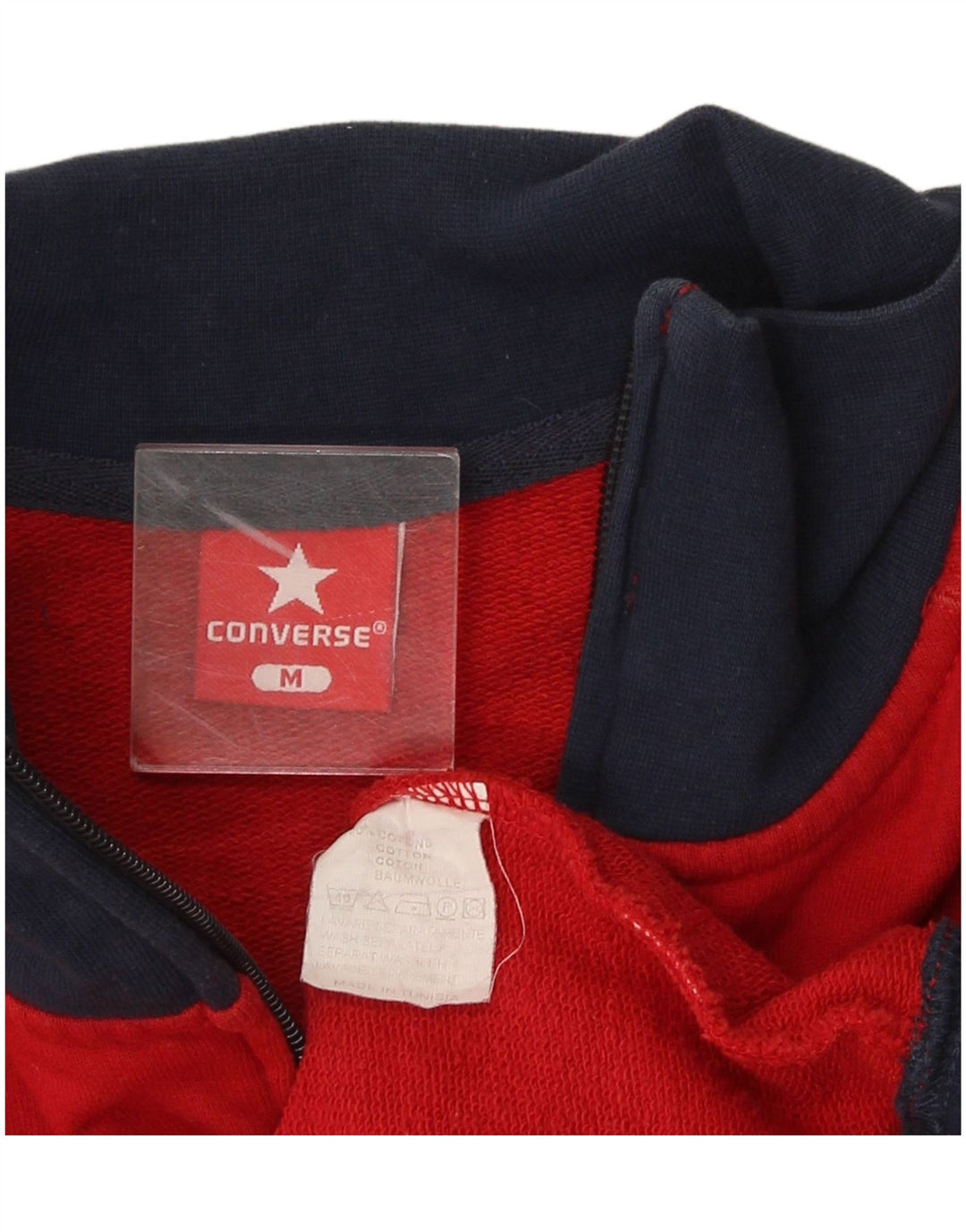 Converse Mens All Star Graphic Tracksuit Top Jaqueta Médio Vermelho Colorblock