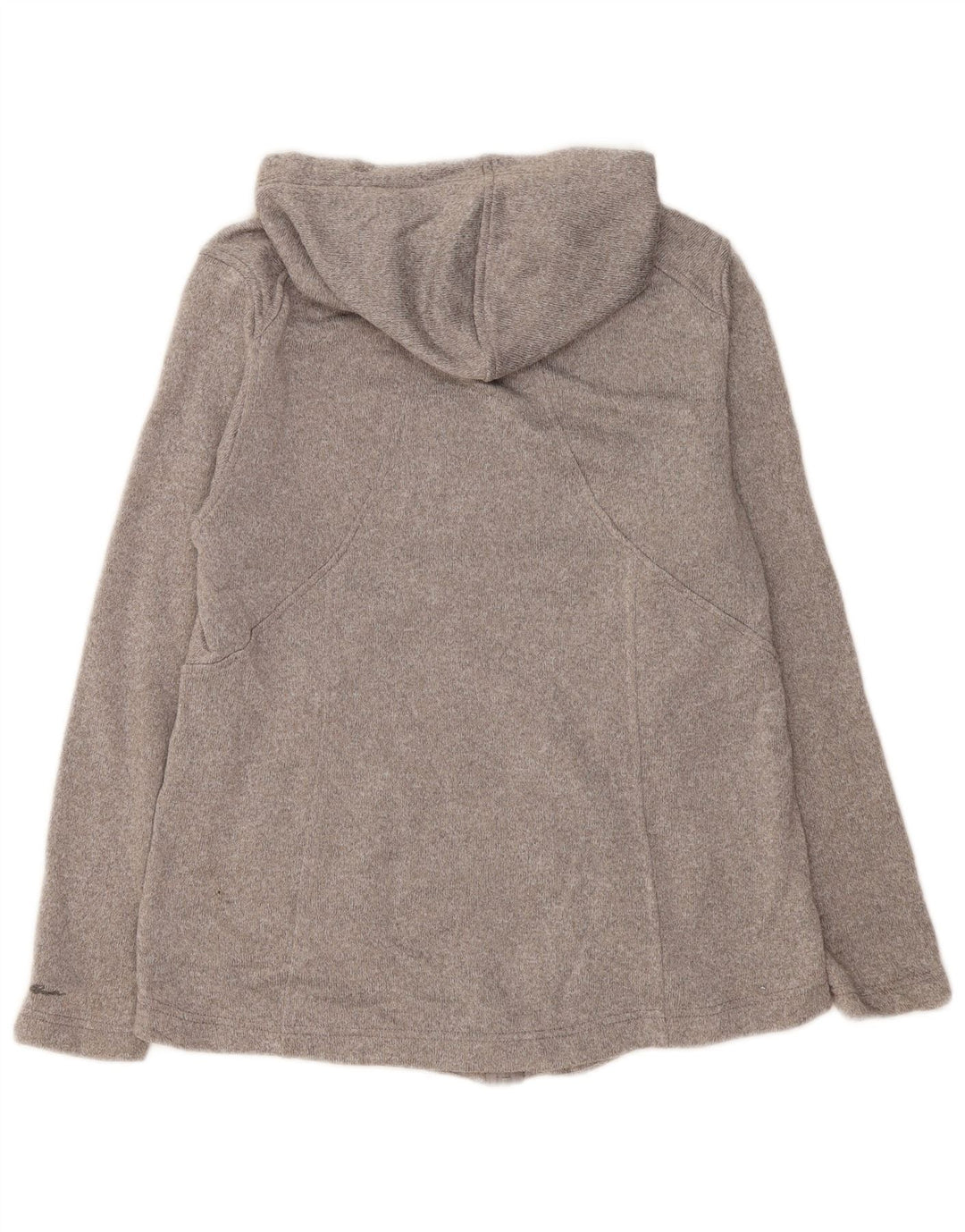 Suéter feminino Eddie Bauer com capuz e zíper Reino Unido 18 XL cinza poliéster