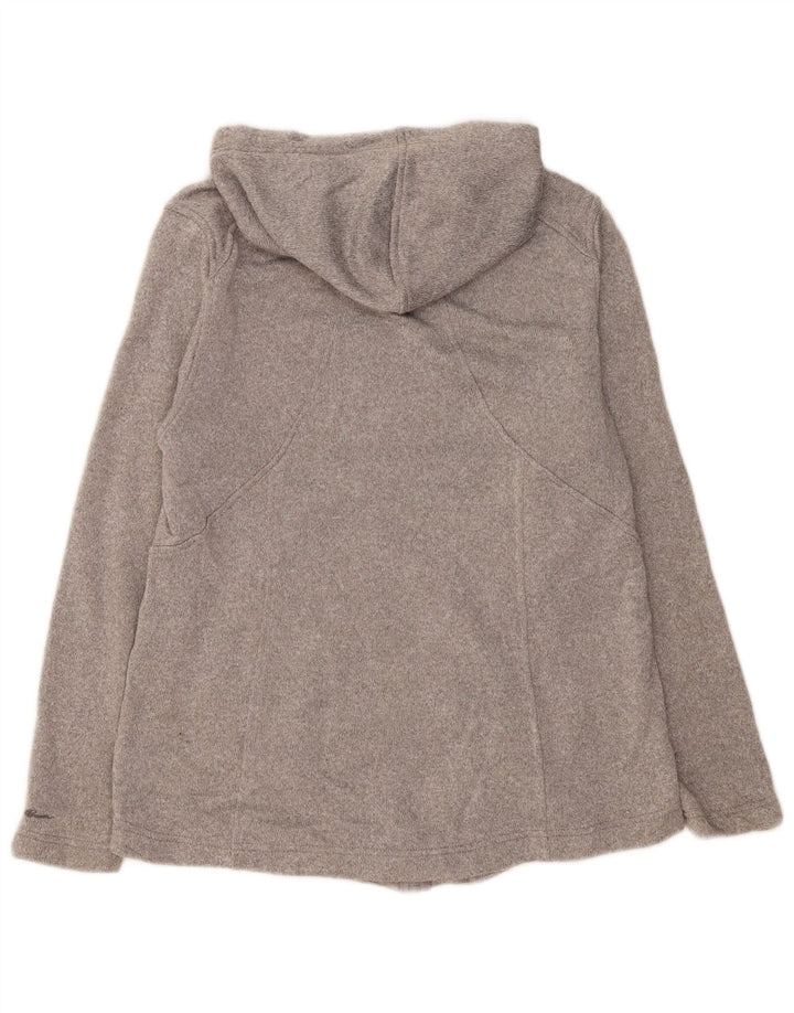 Suéter feminino Eddie Bauer com capuz e zíper Reino Unido 18 XL cinza poliéster