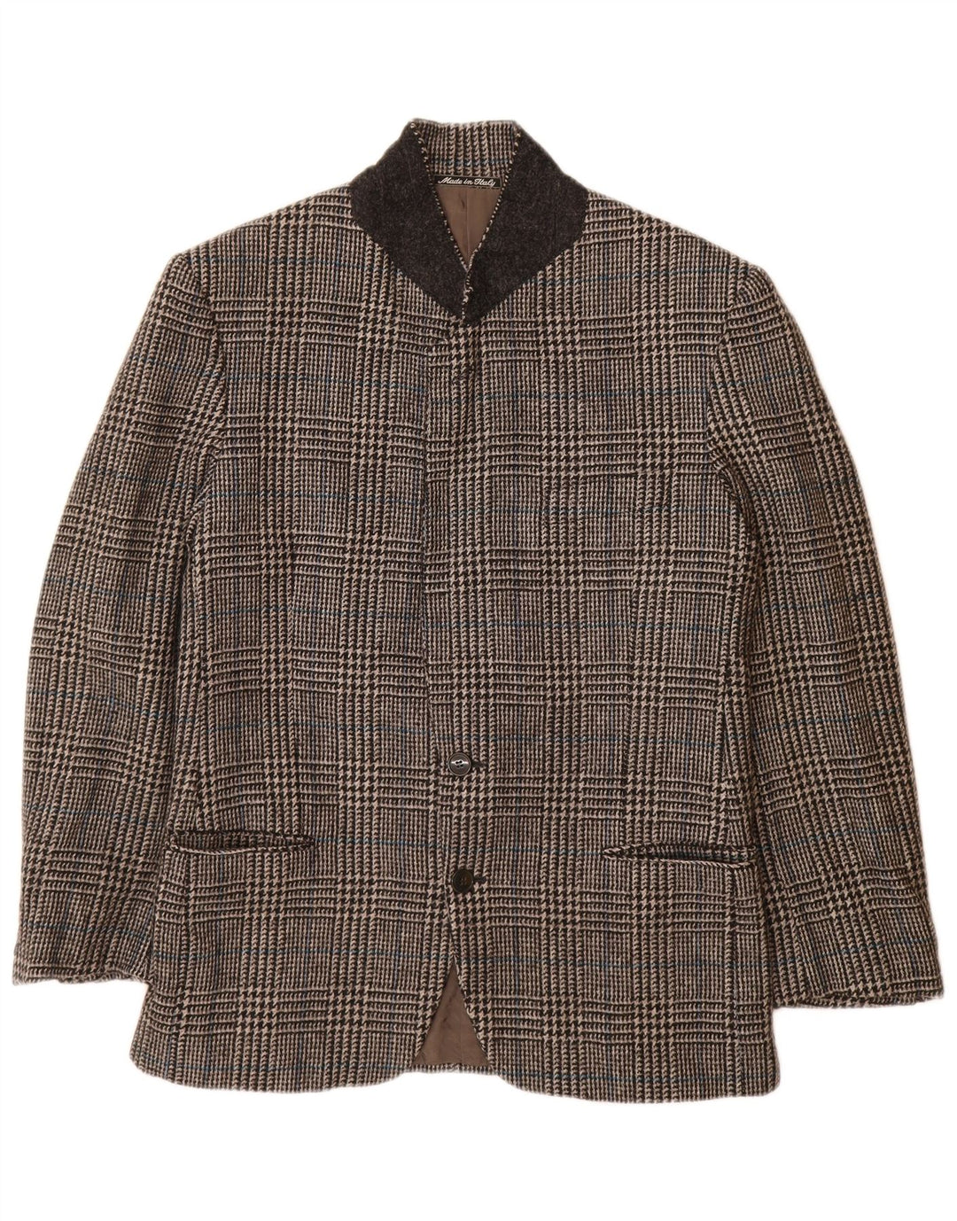 Jaqueta blazer masculina de 2 botões GIORGIO ARMANI IT 50 cinza médio Houndstooth
