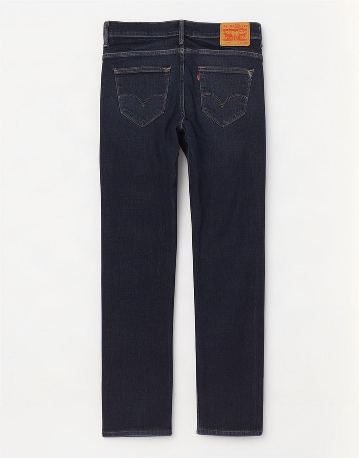 Calça jeans feminina Levi's 504 Straight W30 L32 azul marinho algodão