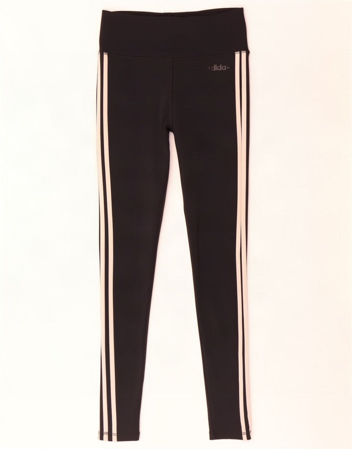 Adidas Womens Climalite Leggings UK 8/10 Pequeno Poliéster Preto