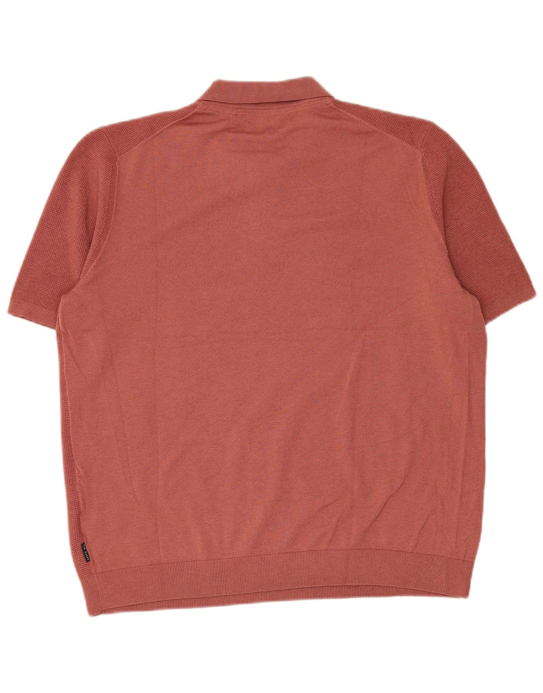 Camisa polo masculina Ted Baker tamanho 6 2XL poliéster vermelho