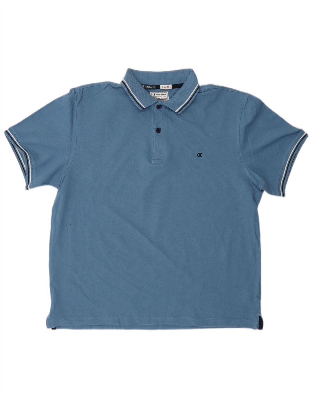 Camisa polo masculina CHAMPION Heritage Fit XL algodão azul