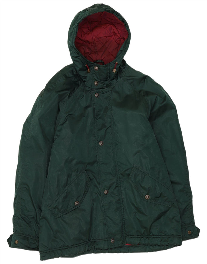 Belfe & Belfe Jaqueta corta-vento masculina com capuz IT 48 poliéster verde médio