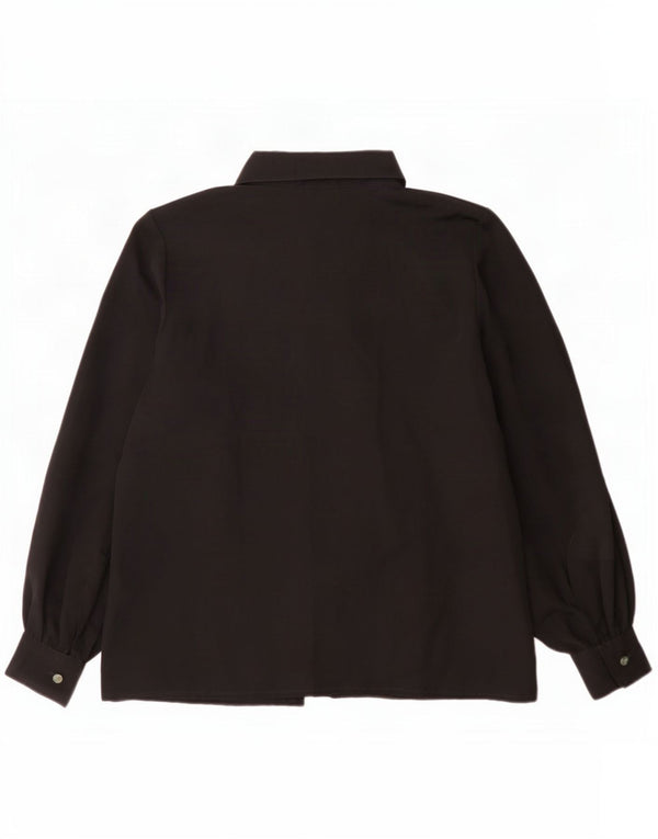 Blusa feminina vintage UK 16 grande preta