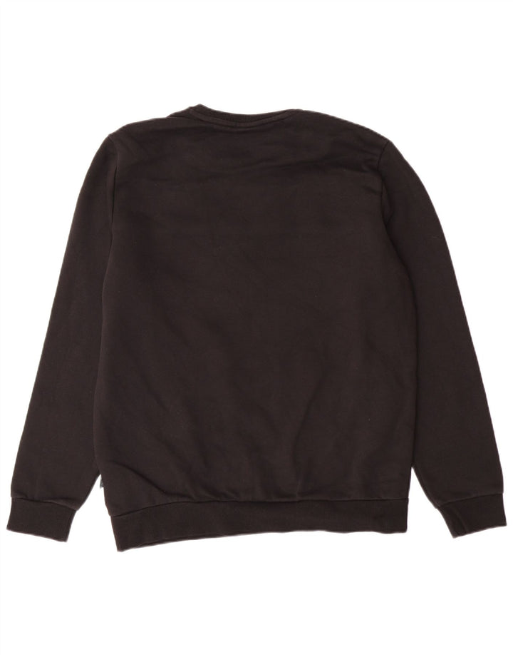 PUMA moletom gráfico masculino jumper médio preto colorblock algodão