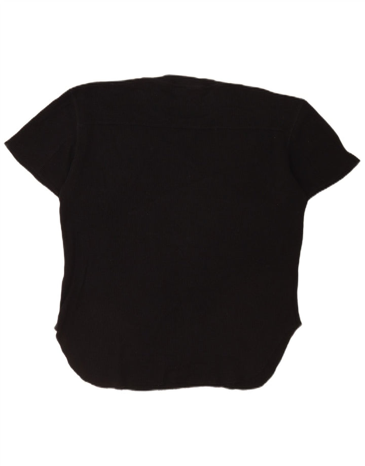 Camiseta masculina Zara Top grande de algodão preto