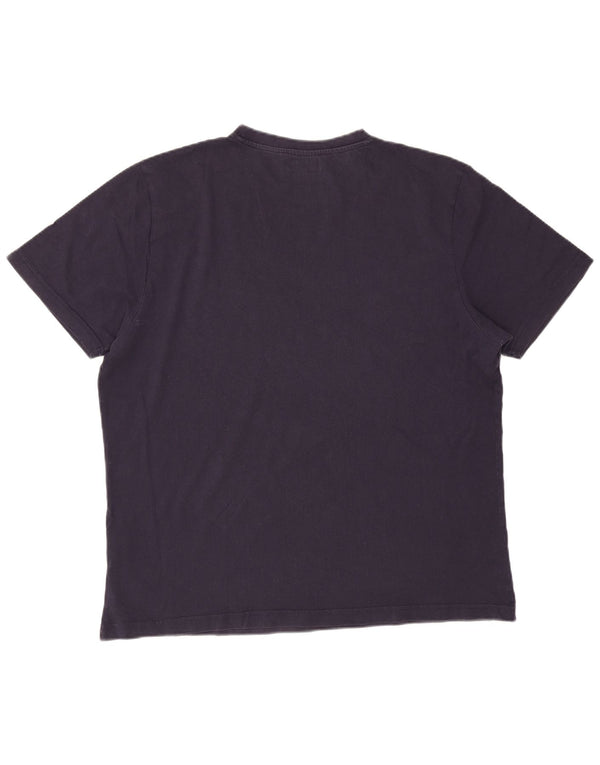 Camiseta gráfica masculina Kappa Top XL algodão azul marinho