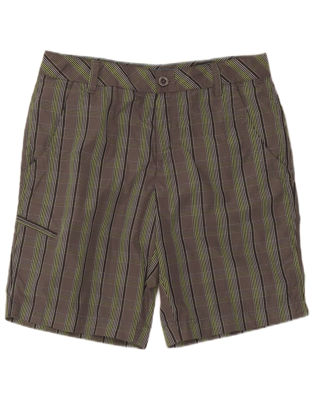 Shorts Columbia masculino Omni-Shield Cargo W34 grande cinza xadrez nylon