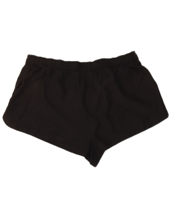 Shorts esportivos femininos Nike Dri Fit UK 16 grande poliéster preto