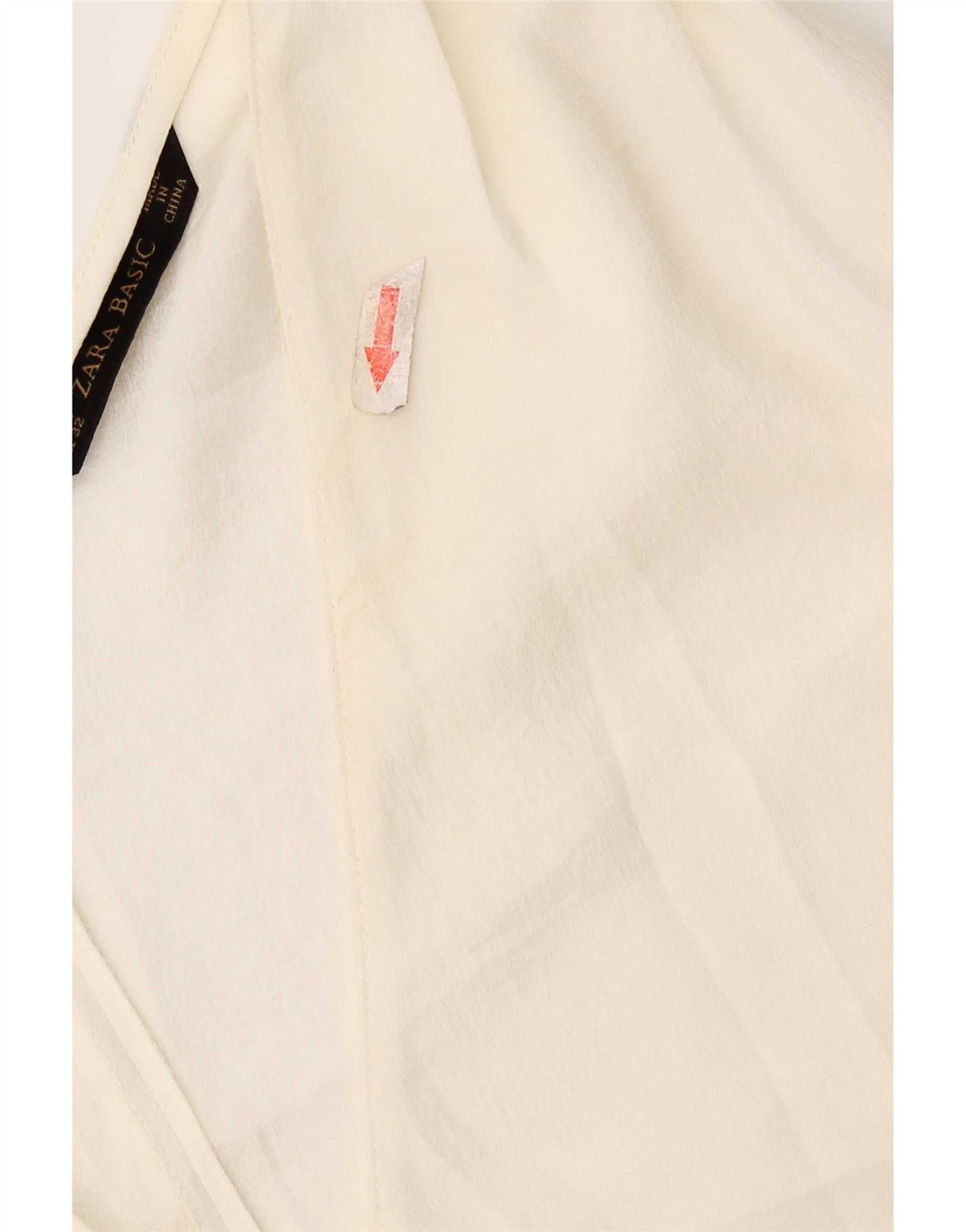 Blusa feminina sem mangas Zara Top UK 18 XL Branco