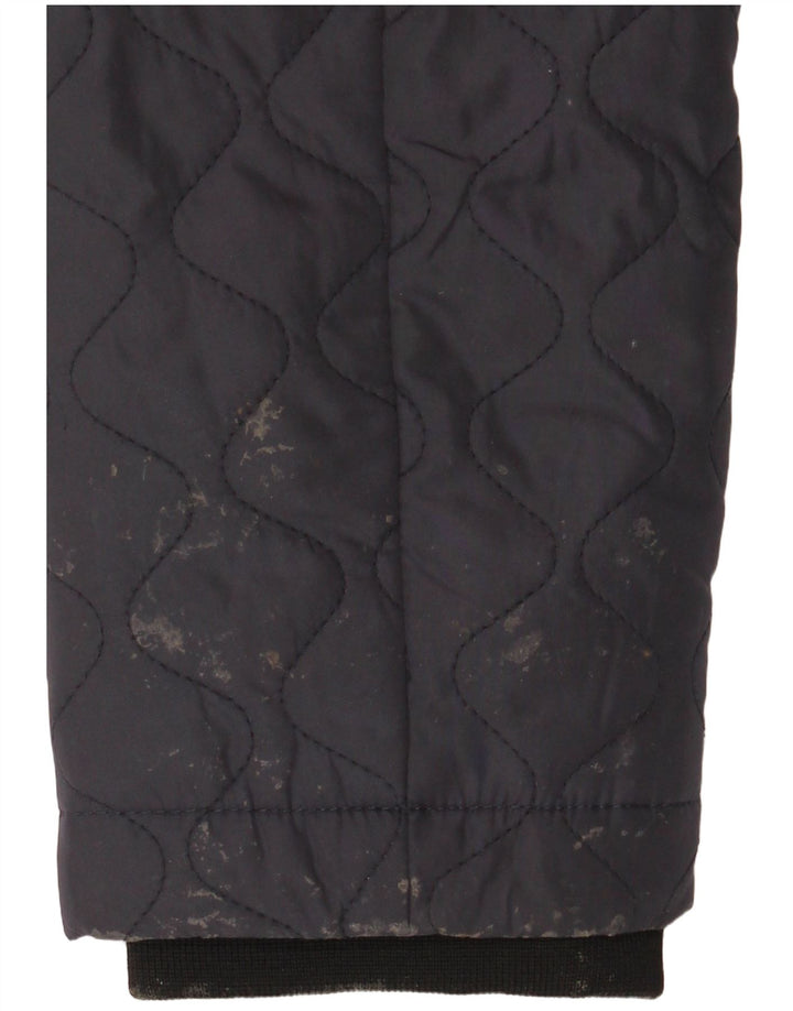 Jaqueta acolchoada feminina Zara UK 10 pequena azul marinho