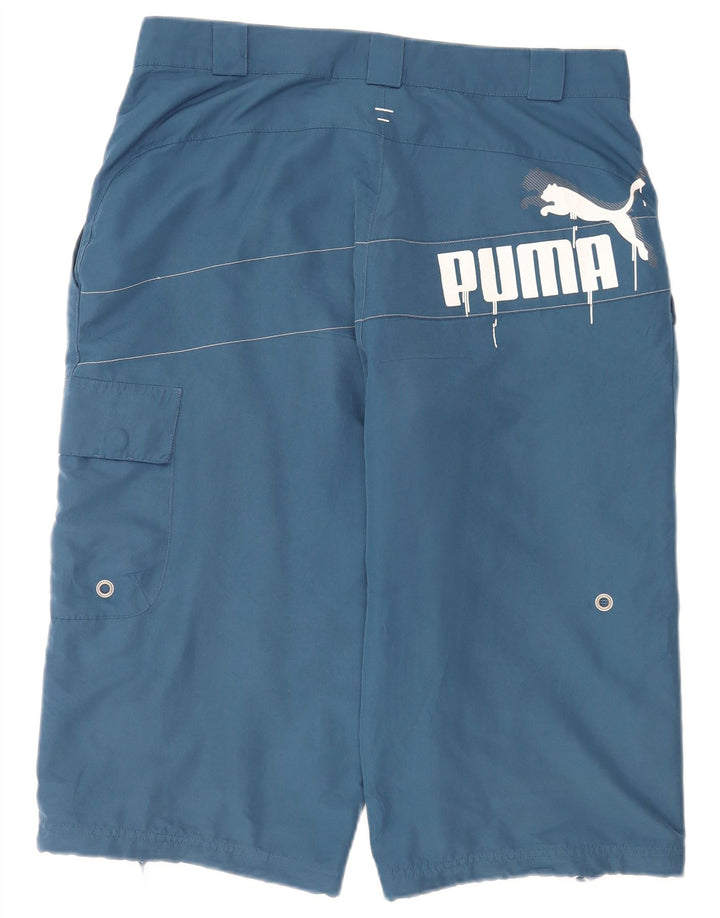 Shorts Puma Masculino Graphic Cargo Médio W30 Azul