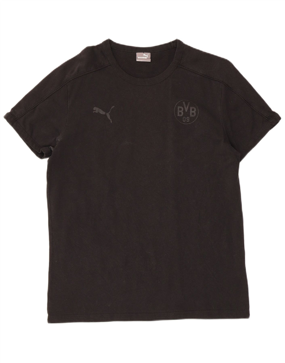 Camiseta masculina PUMA BVB Dortmund grande algodão preto