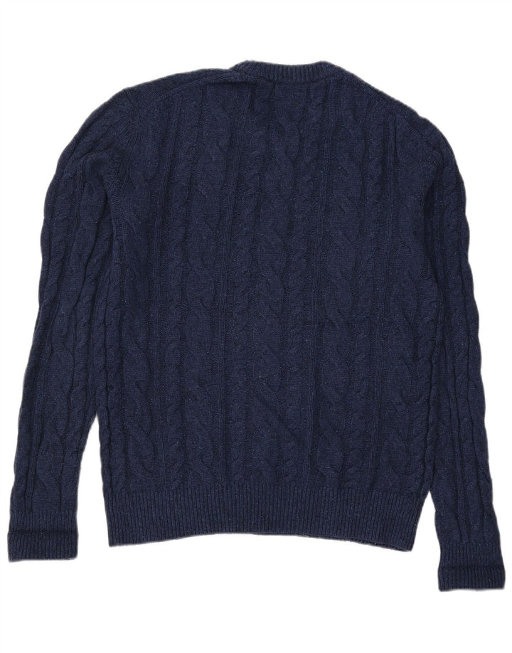Suéter masculino Gap com gola redonda e lã de carneiro azul marinho pequena