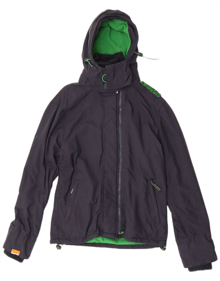 Jaqueta corta-vento feminina Superdry UK 14 azul marinho médio