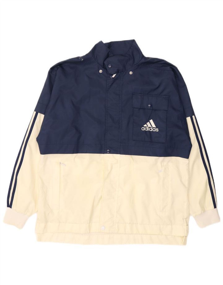 Jaqueta corta-vento masculina ADIDAS UK 40/42 médio azul marinho colorblock