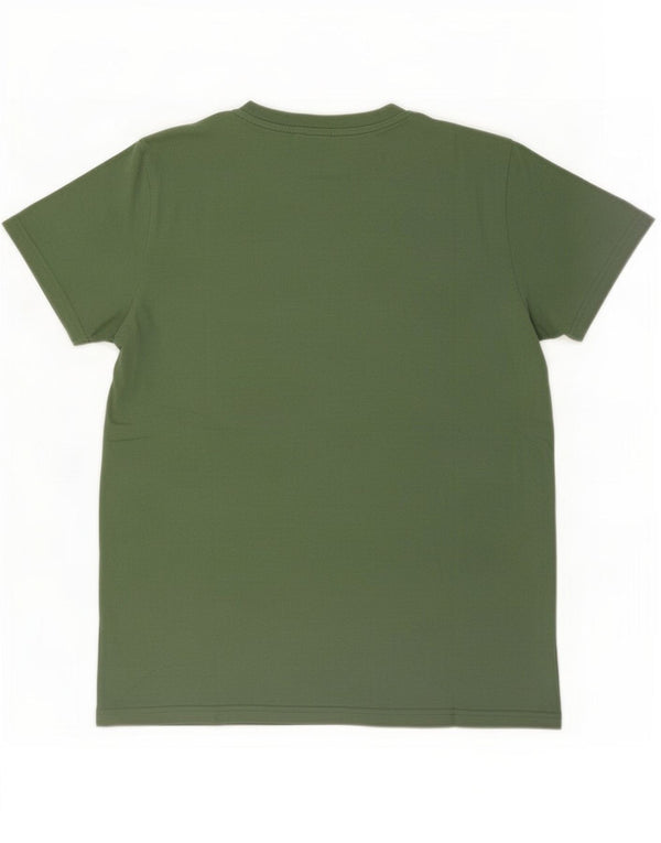 Campeão Mens Graphic T-Shirt Top Médio Algodão Verde