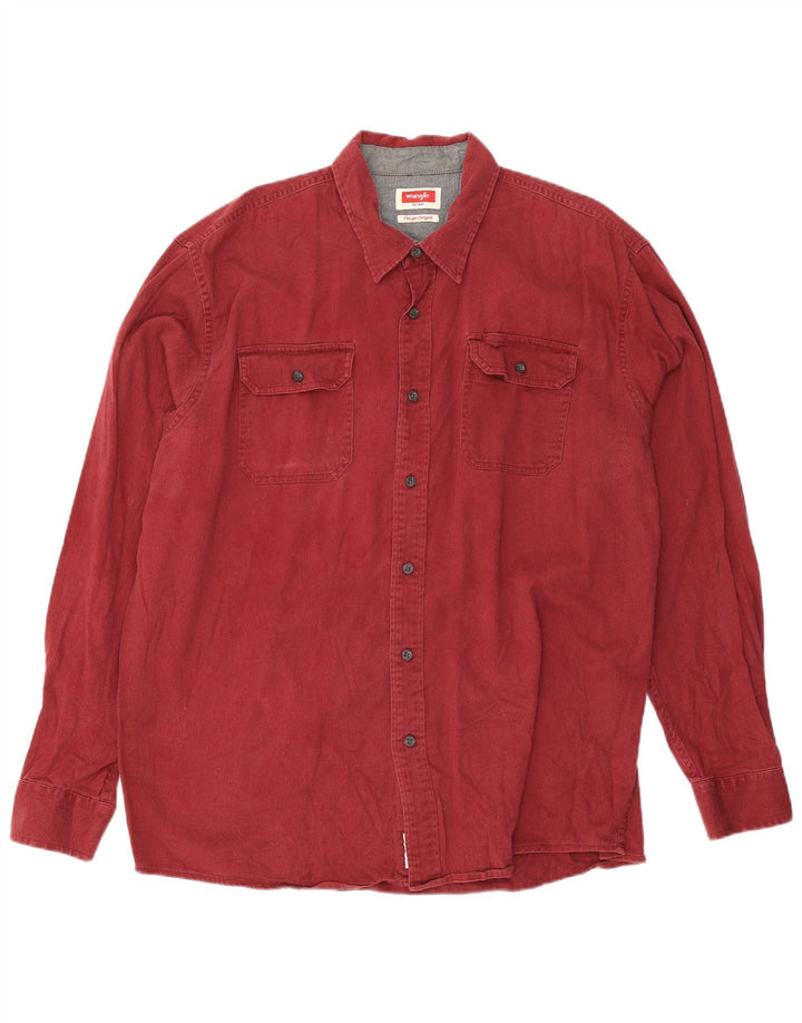 Camisa masculina Wrangler XL algodão vermelho