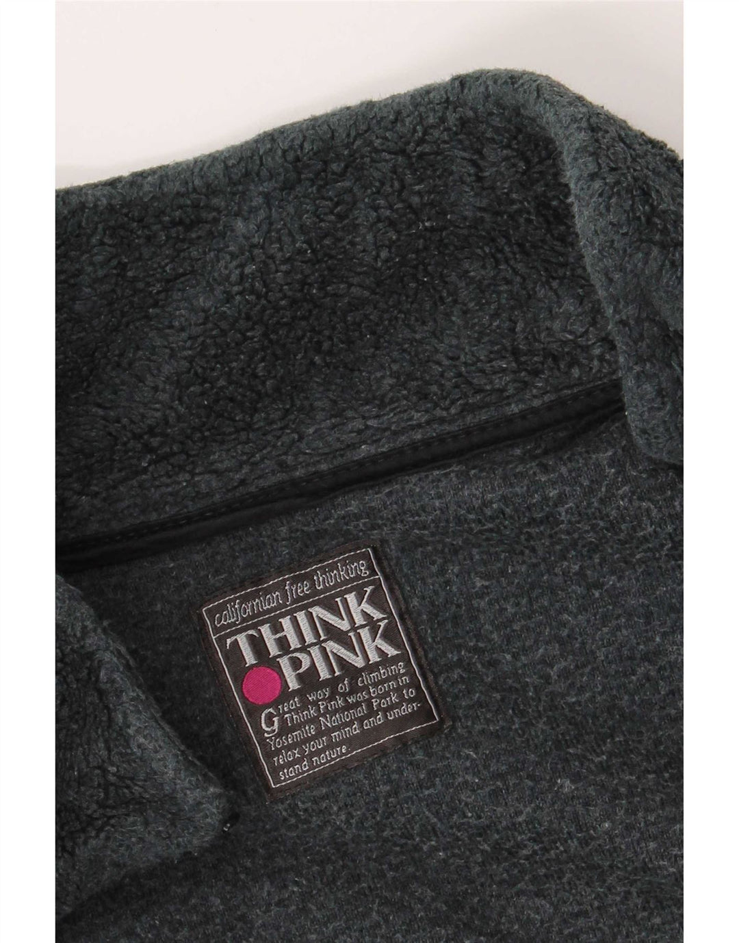 Jaqueta de lã masculina Think Pink UK 42 XL poliéster geométrico cinza