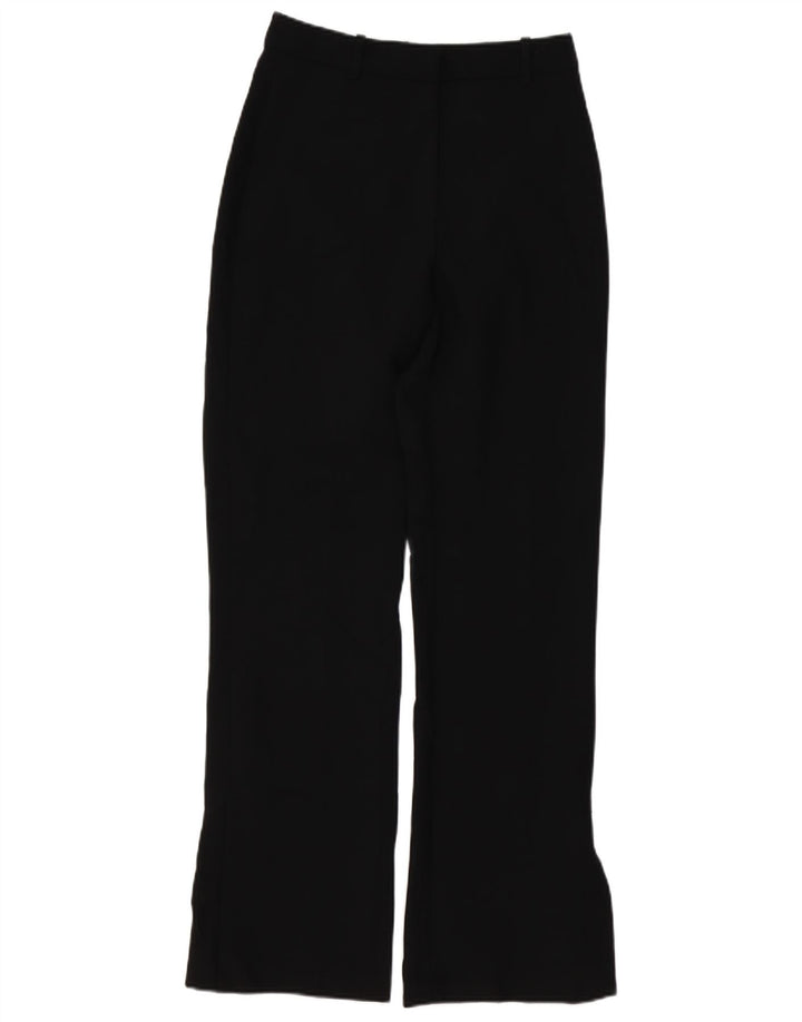 Zara Calça feminina Bootcut Chino pequena W26 L31 poliéster preto