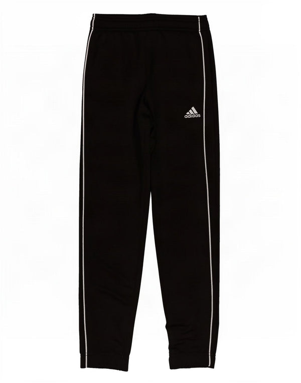Adidas meninos calças de treino joggers 11-12 anos W25 L25 poliéster preto