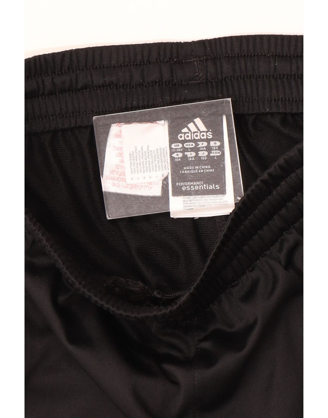 Adidas meninos calças de treino joggers 13-14 anos preto poliéster