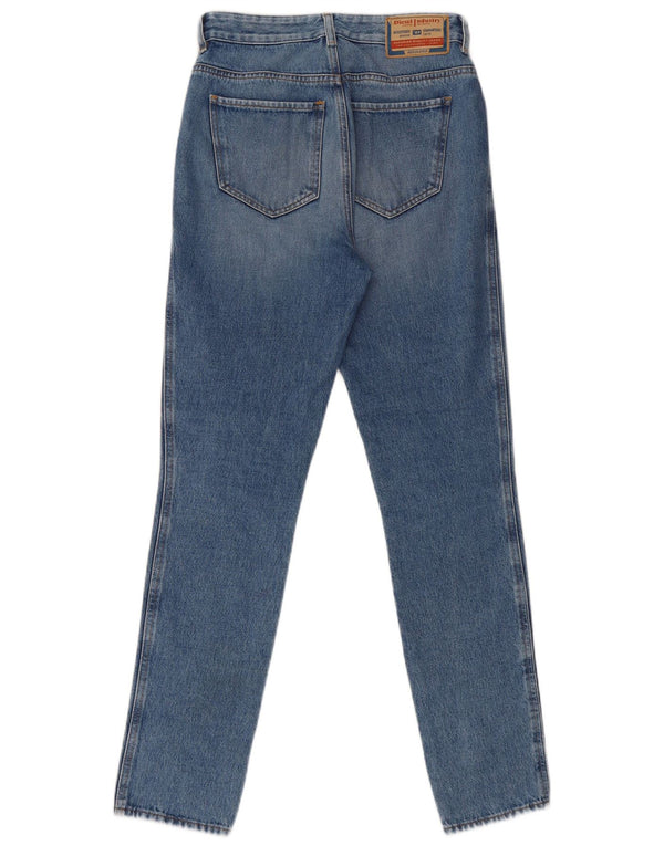 Diesel feminino cintura alta slim jeans reto W26 L30 algodão azul