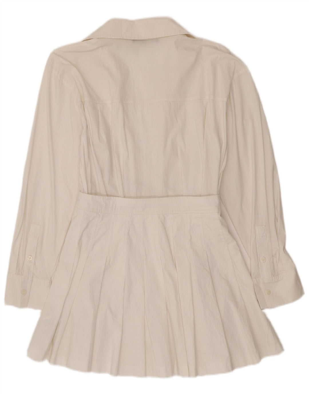Macacão feminino Zara com manga comprida e algodão branco pequeno UK 10