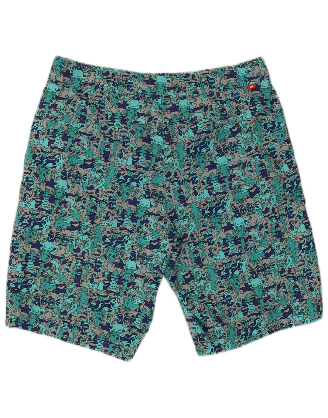 Nike Mens Graphic Cargo Shorts W34 Grande Turquesa Colourblock Poliéster