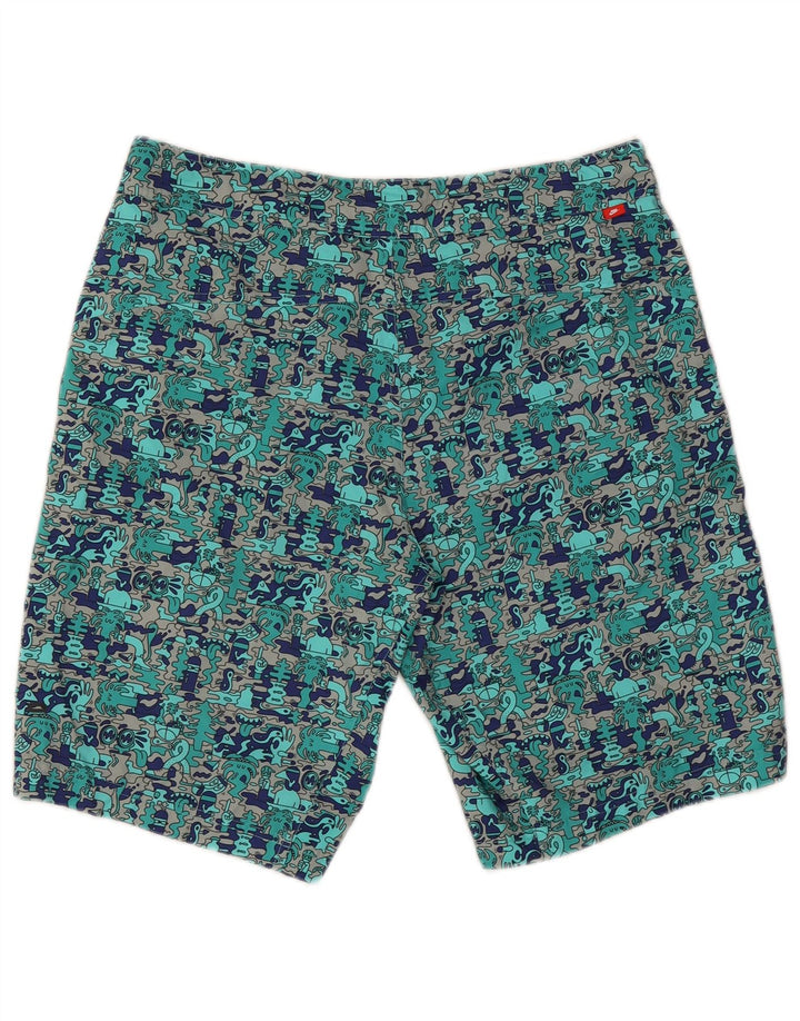 Nike Mens Graphic Cargo Shorts W34 Grande Turquesa Colourblock Poliéster