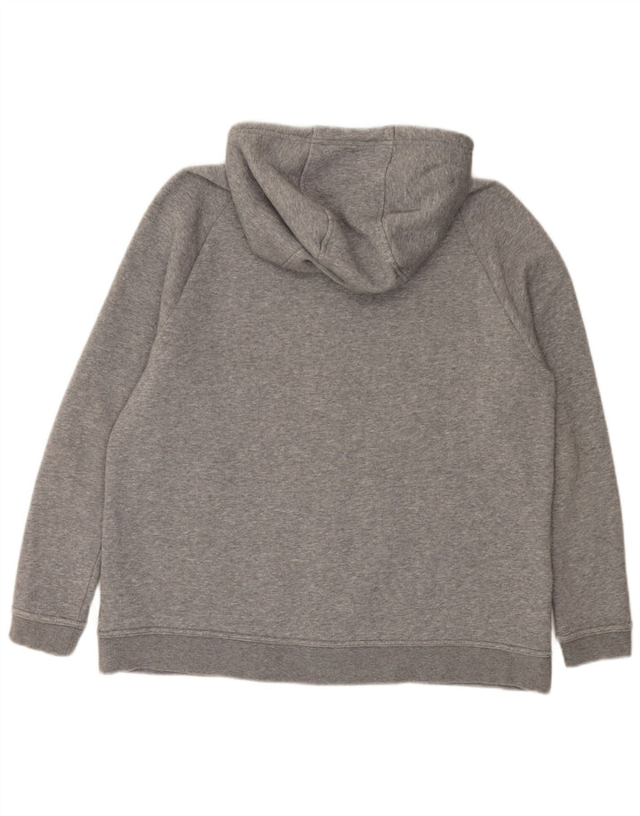 Suéter Nike masculino com capuz e zíper grande algodão manchado cinza