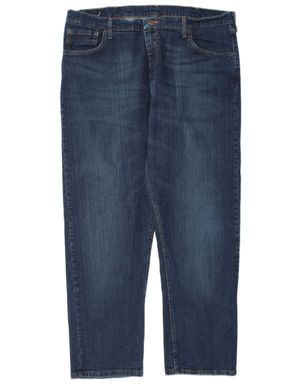 Wrangler Masculino Relaxado Fit Jeans Reta W40 L30 Azul Algodão