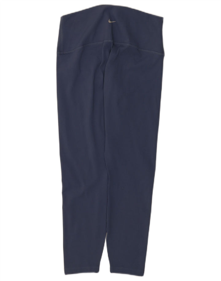 Leggings Nike Dri Fit Feminino UK 14 Grande Azul Marinho Poliéster
