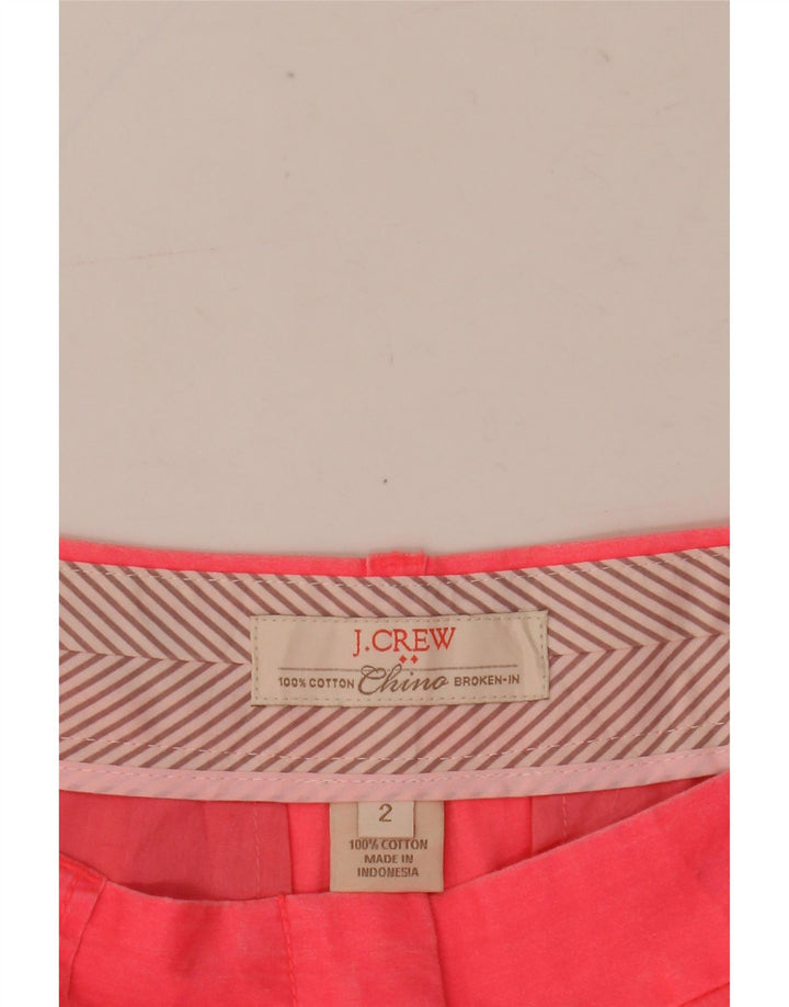 J. Crew Shorts feminino quebrado em chino EUA 2 XS W29 algodão rosa